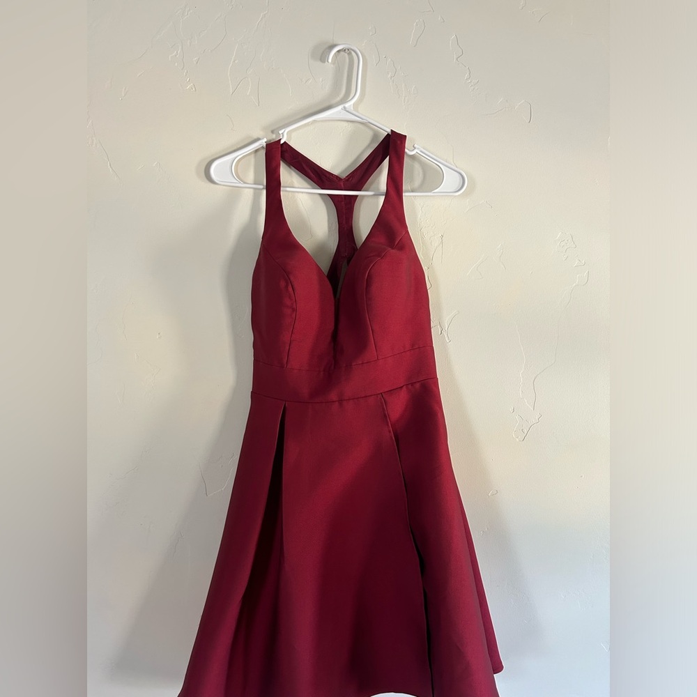 sequin hearts red dress.